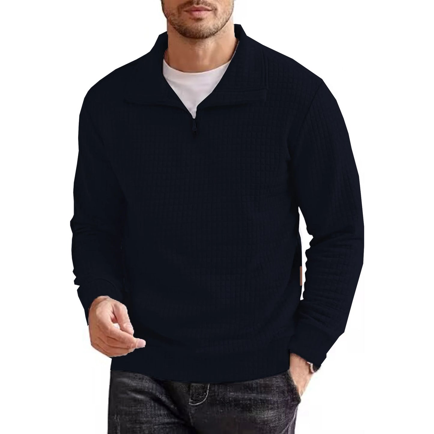 Quarter zip Sweater WAFFLE - Quarter Zip