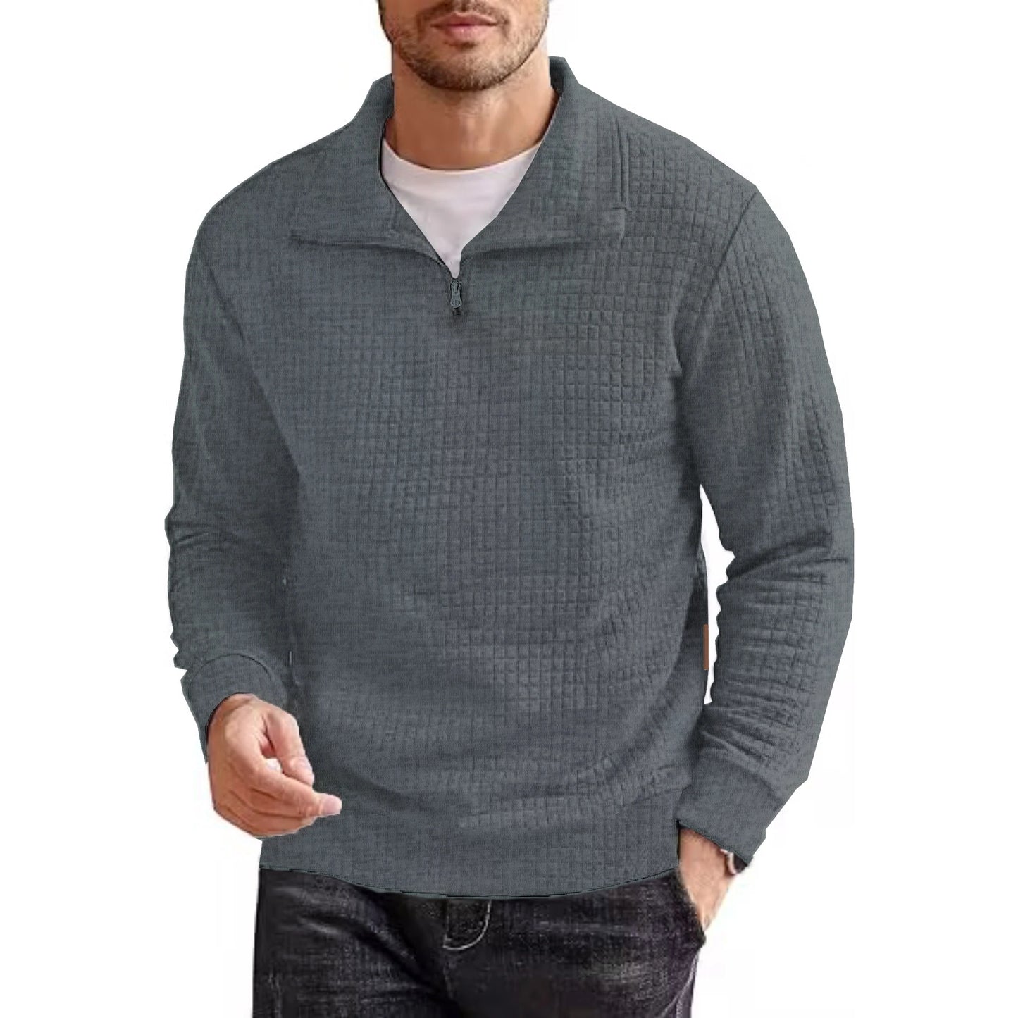 Quarter zip Sweater WAFFLE - Quarter Zip